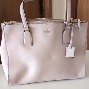 kate spade Light Beige Leather Tote Purse